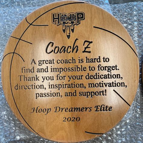 plaques for coaches